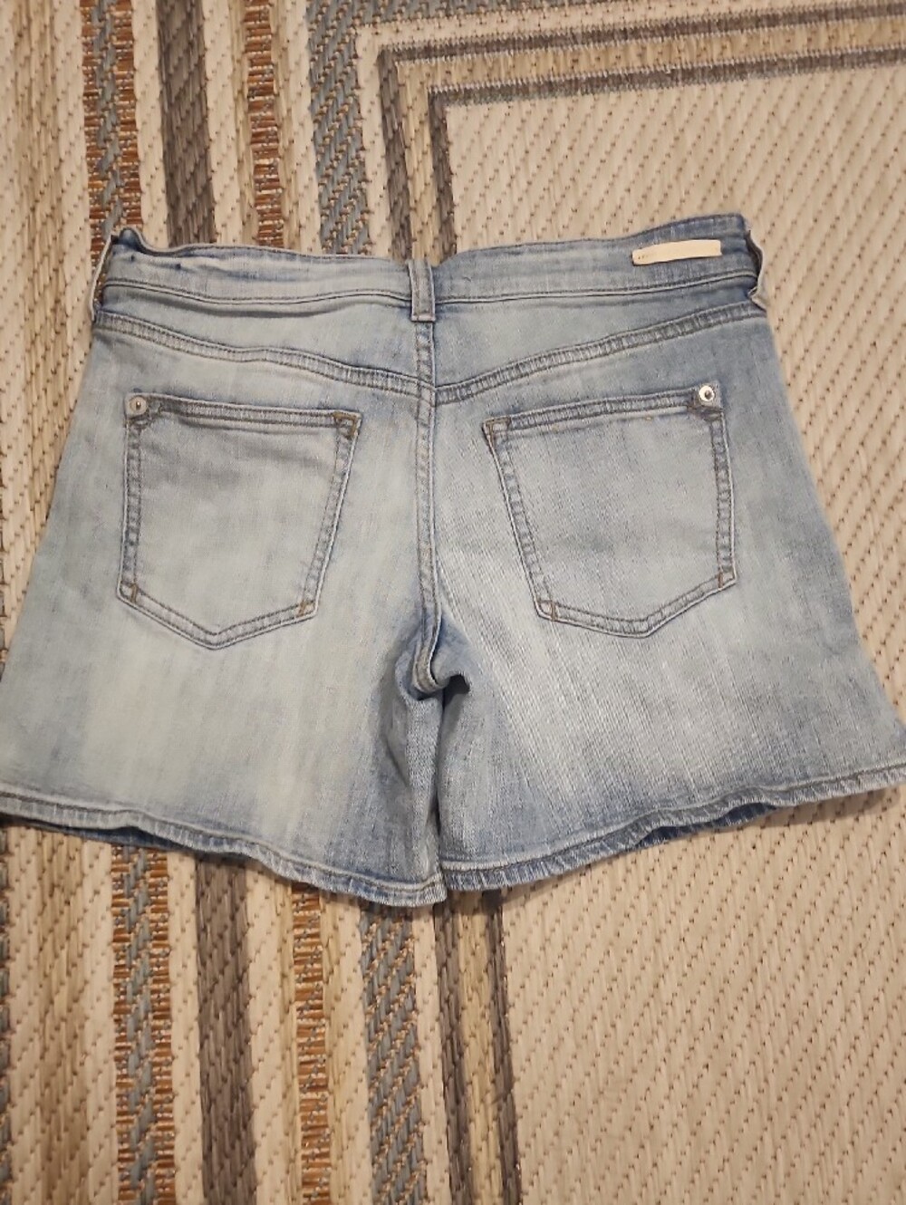 Anthropologie Light Blue Distressed Denim Shorts - Picture 7 of 10